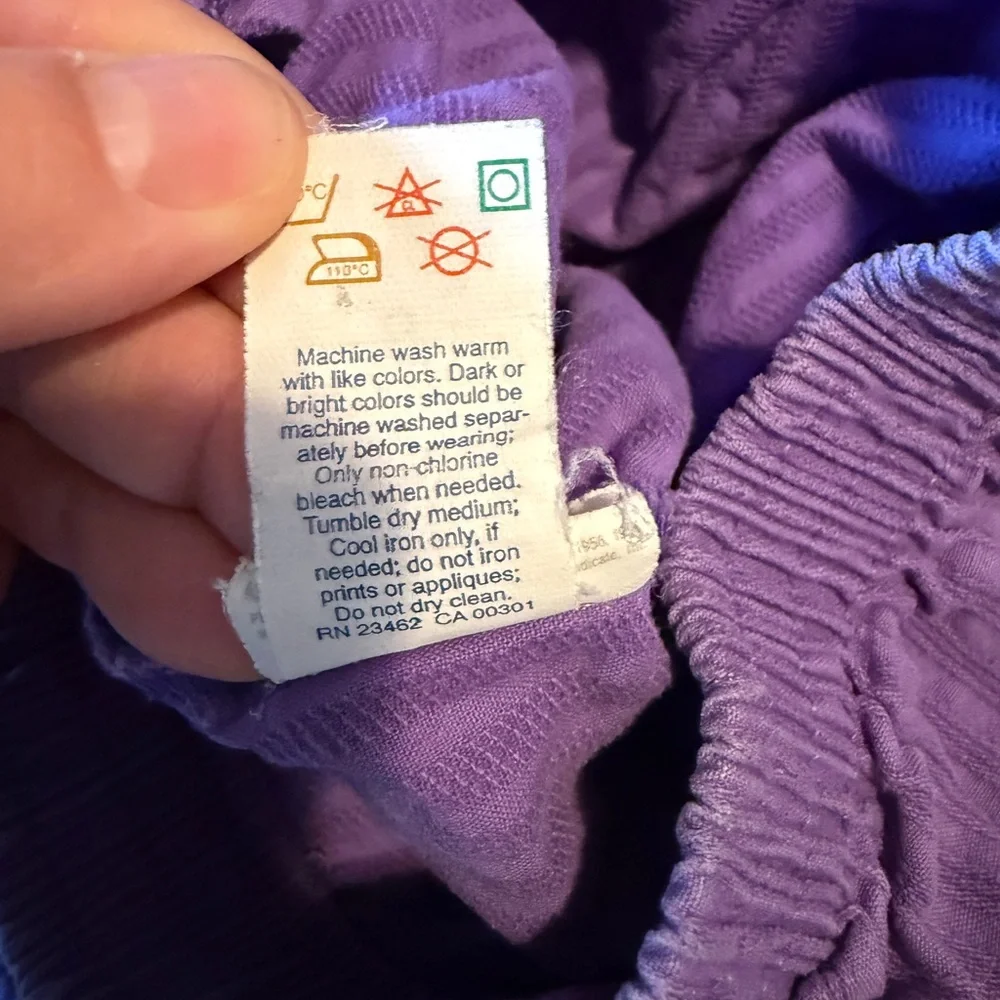 Vintage Children’s Peanuts Charlie Brown Goin Fishin Shorts Purple 6 Years